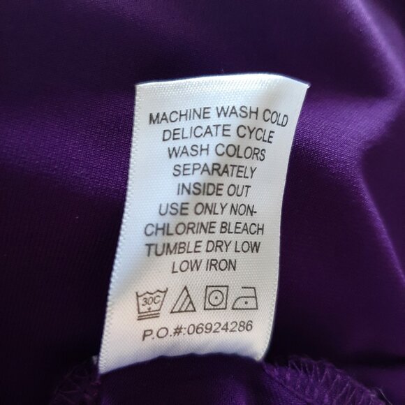 Vivid Purple long Tunic with sharkbite hem in size 2x NWT - Picture 5 of 5